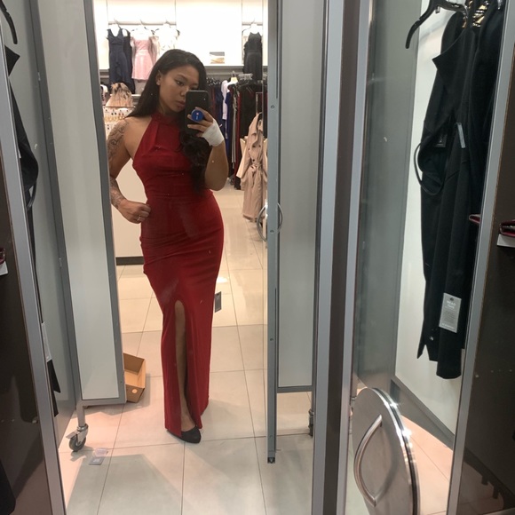 Long, red dress size S - Picture 4 of 4